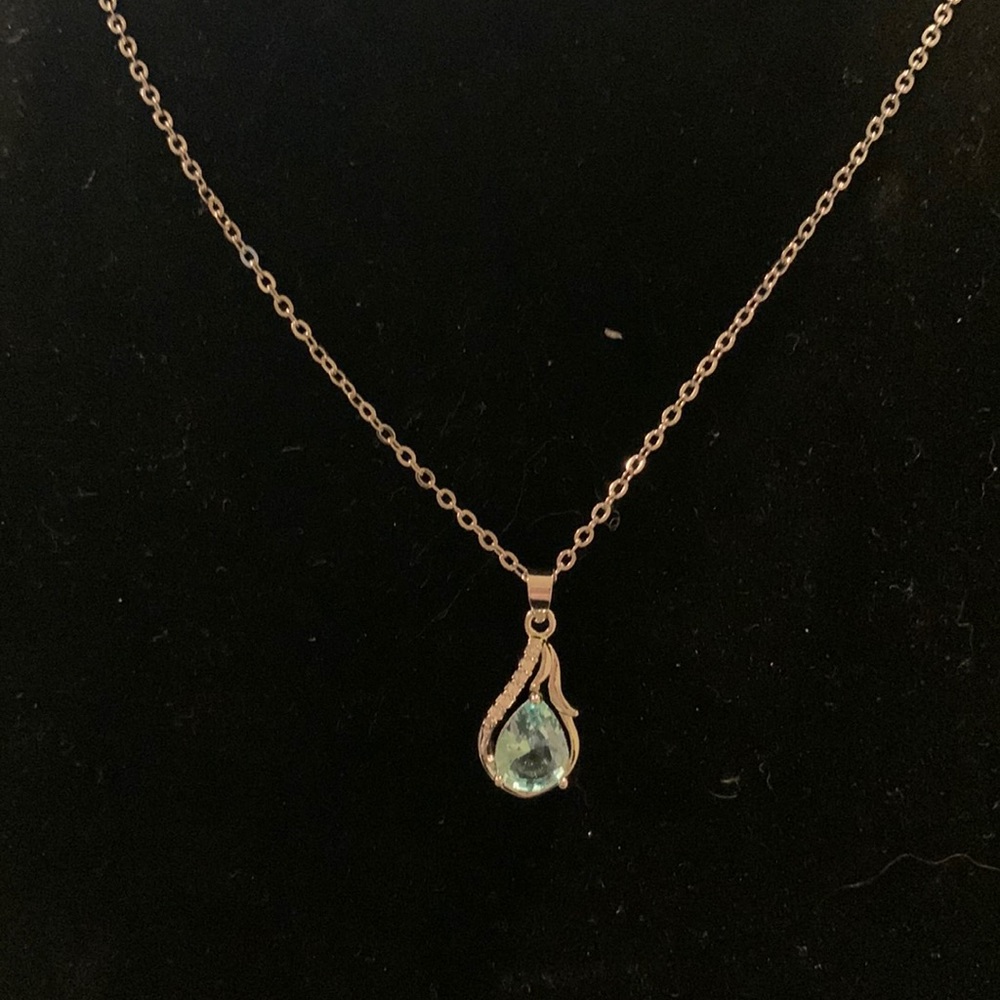 Blue topaz costume jewelry, new, never worn